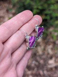 Acrylic and Mystic Topaz Sterling Silver Earrings