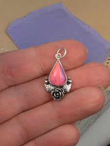 Aurora Opal Sterling Silver Pendant, #3