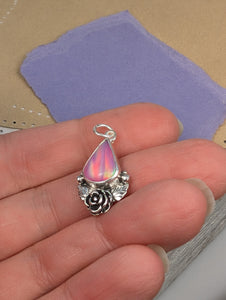 Aurora Opal Sterling Silver Pendant, #3