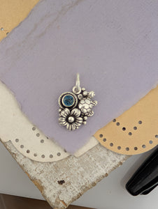 London Blue Topaz Turtle Sterling Silver Charm