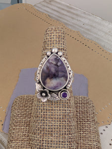 RESERVE MIKKI Size 8, Tiffany Jasper and Amethyst Sterling Silver Ring