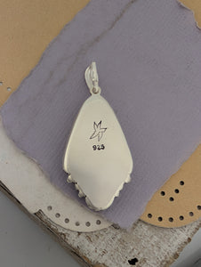 Acrylic Candy Corn and Citrine Sterling Silver Pendant