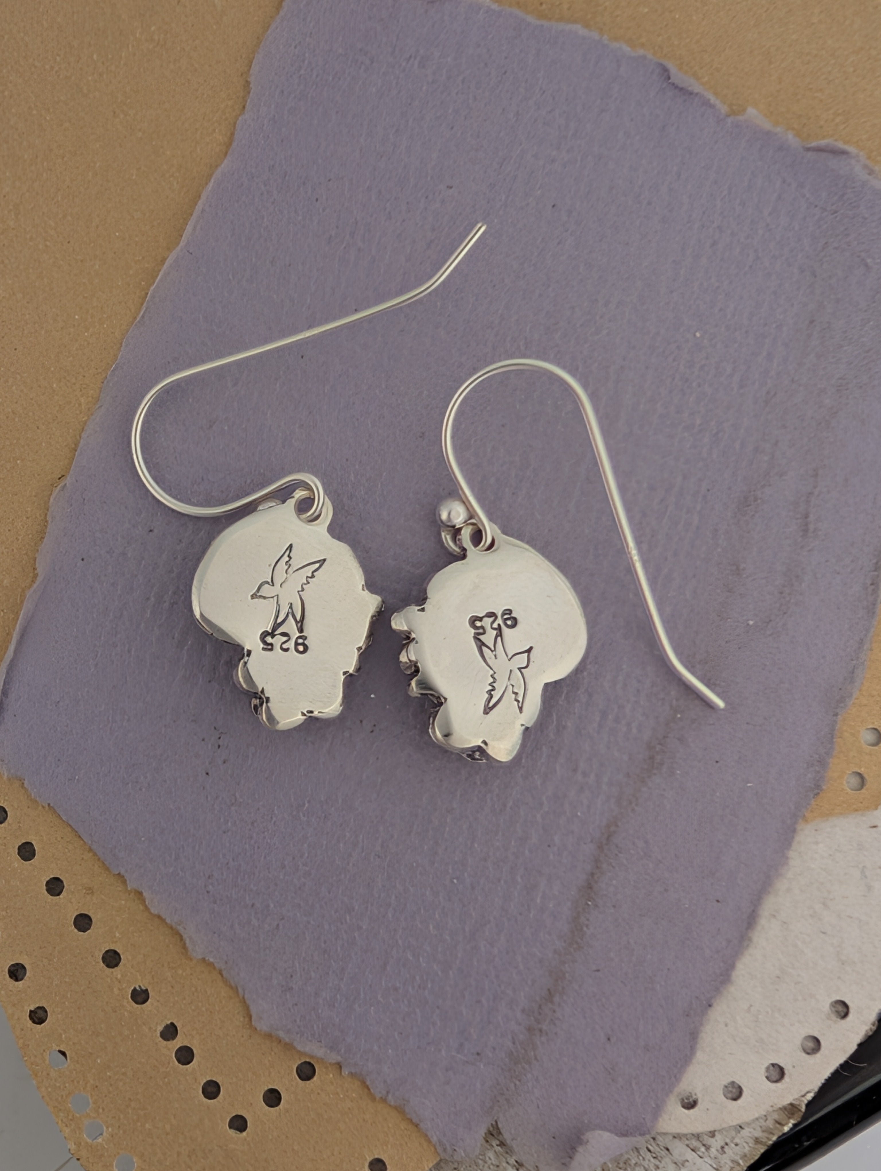 Lab-Created Ruby Sterling Silver Earrings