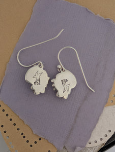 Lab-Created Ruby Sterling Silver Earrings