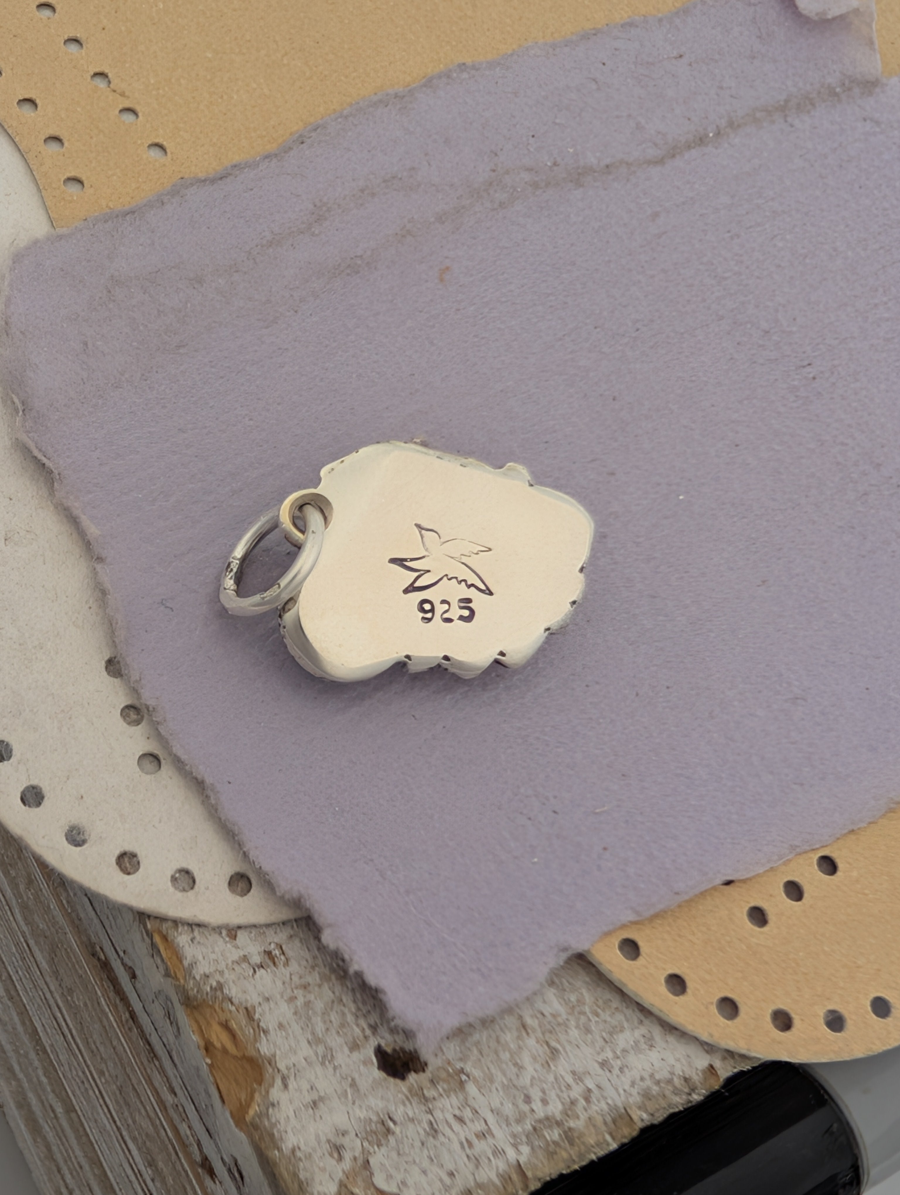 Amethyst Mouse Sterling Silver Charm