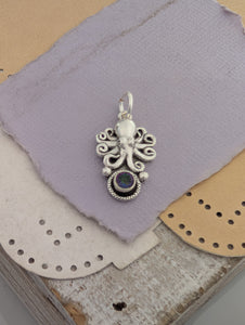 Mystic Topaz Octopus Sterling Silver Charm