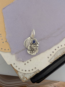 Lab-Created Sapphire Sterling Silver Charm