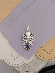 Mystic Topaz Octopus Sterling Silver Charm