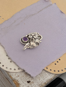 Amethyst Mouse Sterling Silver Charm