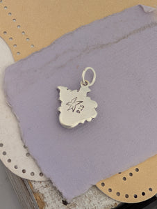 Hessonite Garnet Bat Sterling Silver Charm