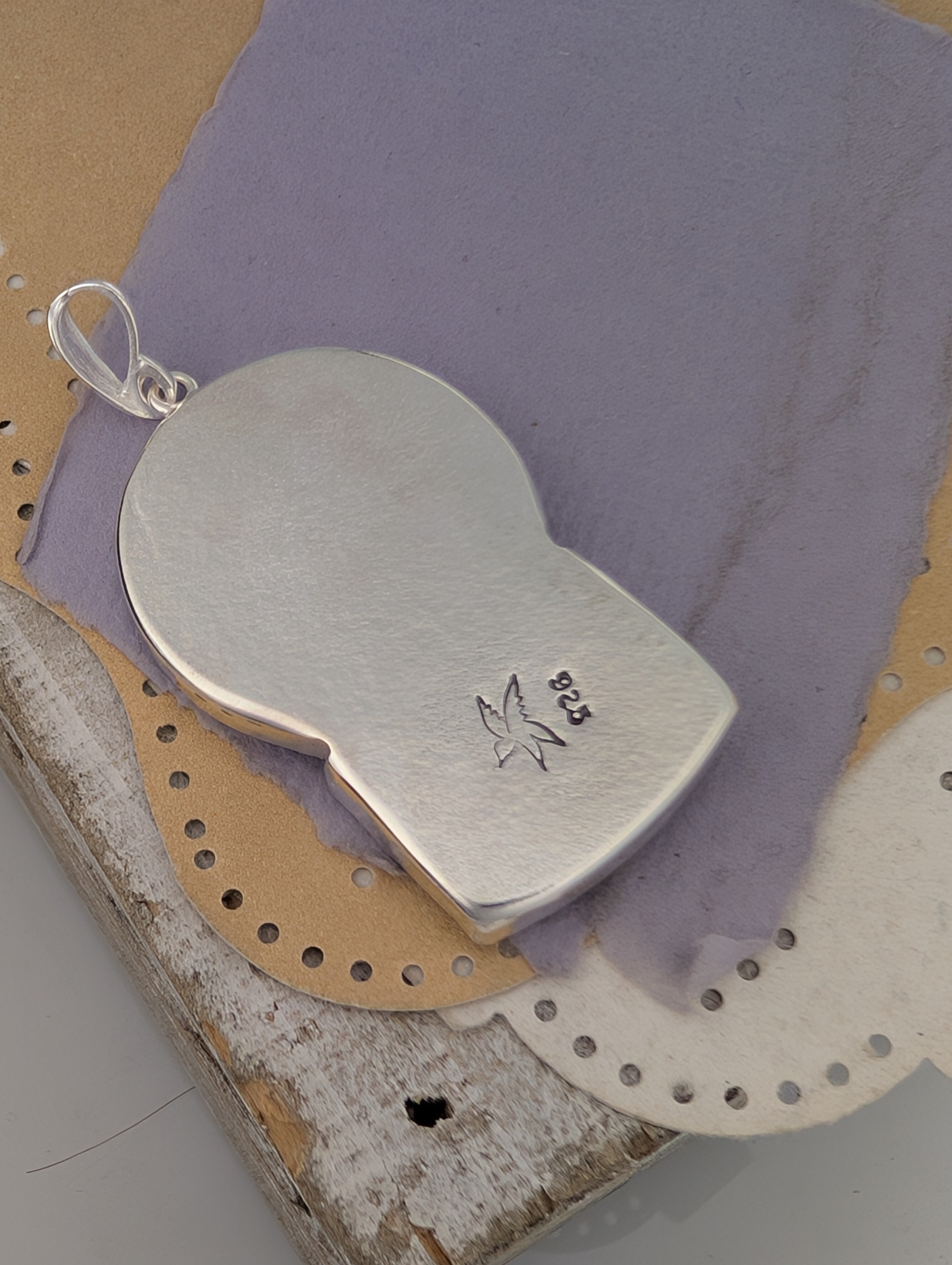 Mescalero Jasper and Citrine Sterling Silver Pendant