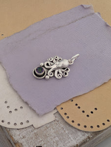 Mystic Topaz Octopus Sterling Silver Charm
